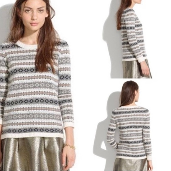 Madewell Sweaters - Madewell Modern Fair Isle Wool Sweater Size S